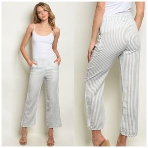 3-PACK White Stripe Pants